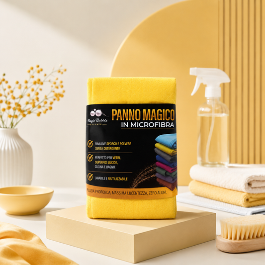 Panno Magico in Microfibra 50x70 – Ultra Assorbente Professionale - Giallo