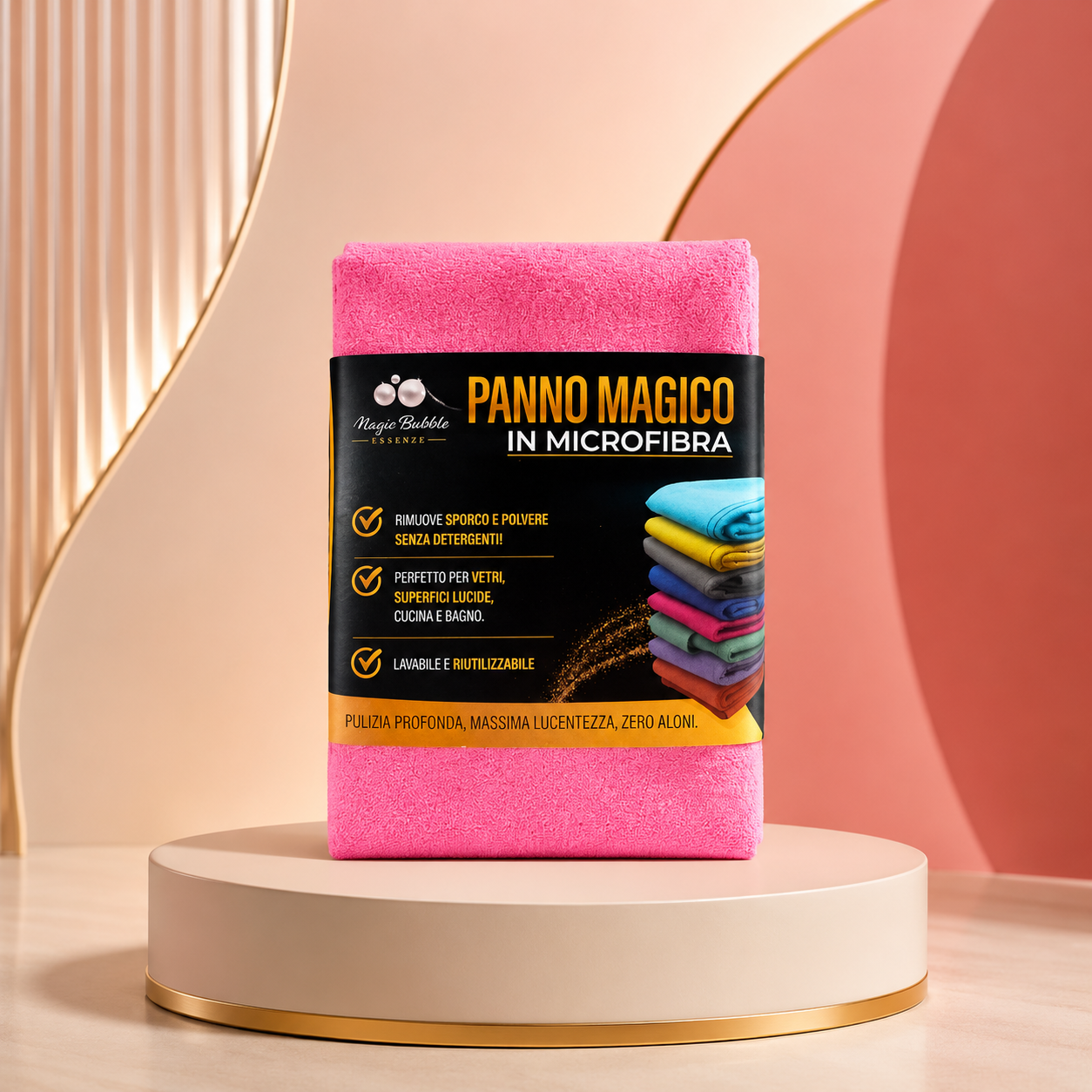 Panno Magico in Microfibra 50x70 – Ultra Assorbente Professionale - Pink