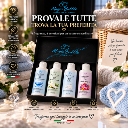 Box Scoperta – 4 Essenze Bucato Profumate da 100 ml